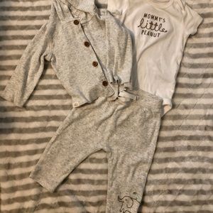 3 pc Mommy’s little Peanut Jacket Set